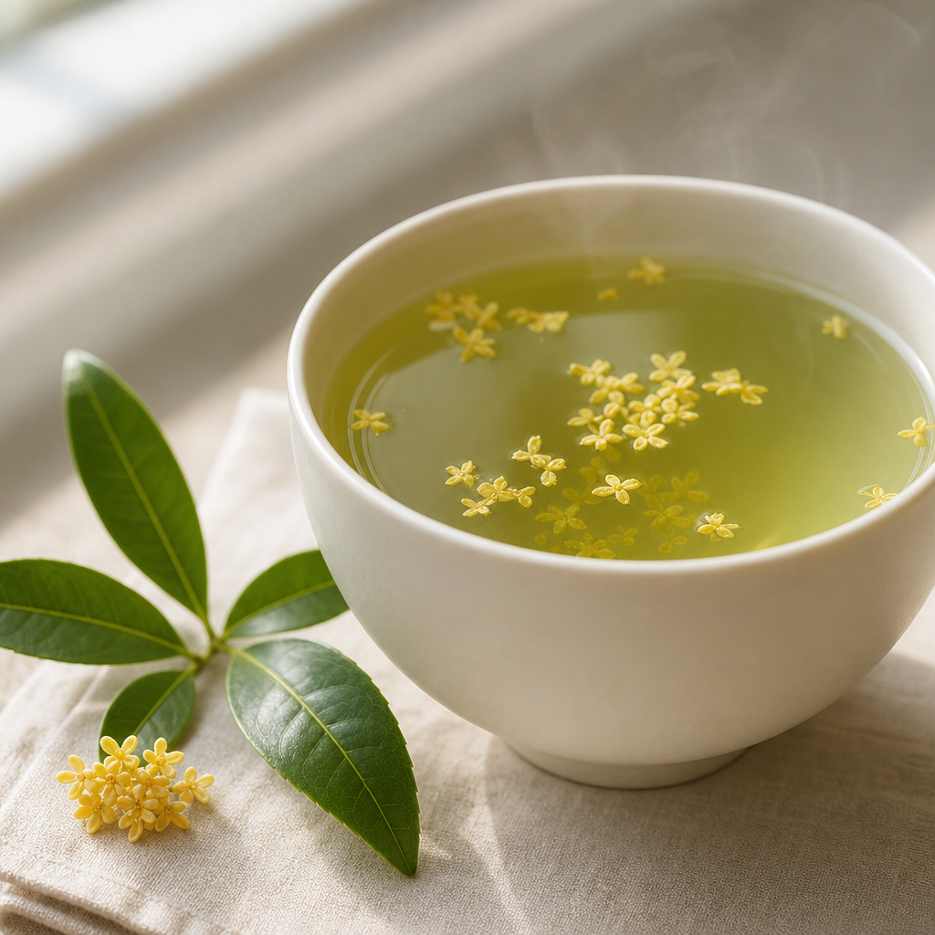 China Sweet Osmanthus Green Pekoe: Zelený čaj s květinovou harmonií