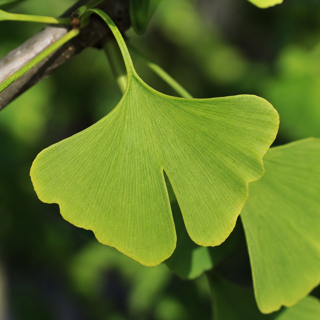 Ginkgo biloba — poznávací znaky
