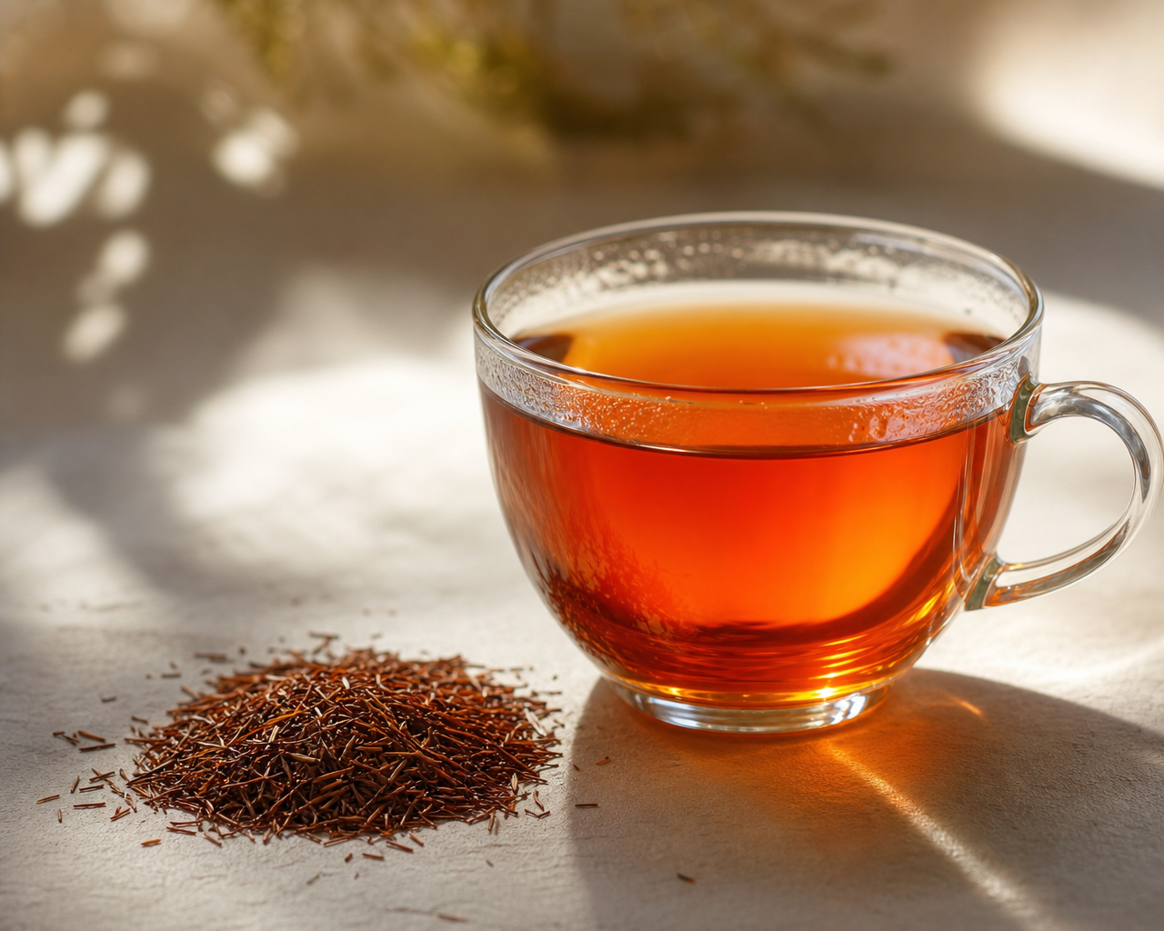Rooibos – čajovec kapský — připravený nálev