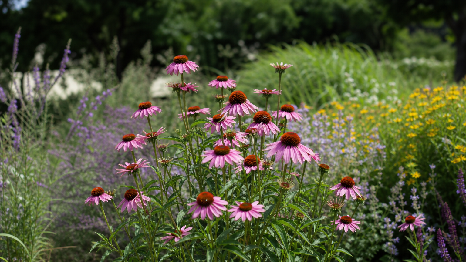 Echinacea – třapatka nachová — rostlina v přírodě