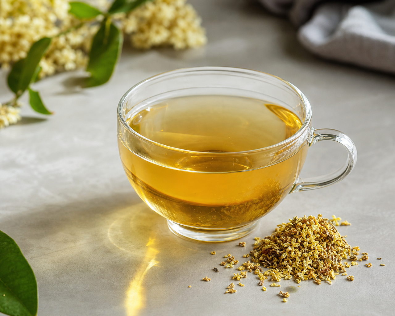 Osmanthus — připravený nálev