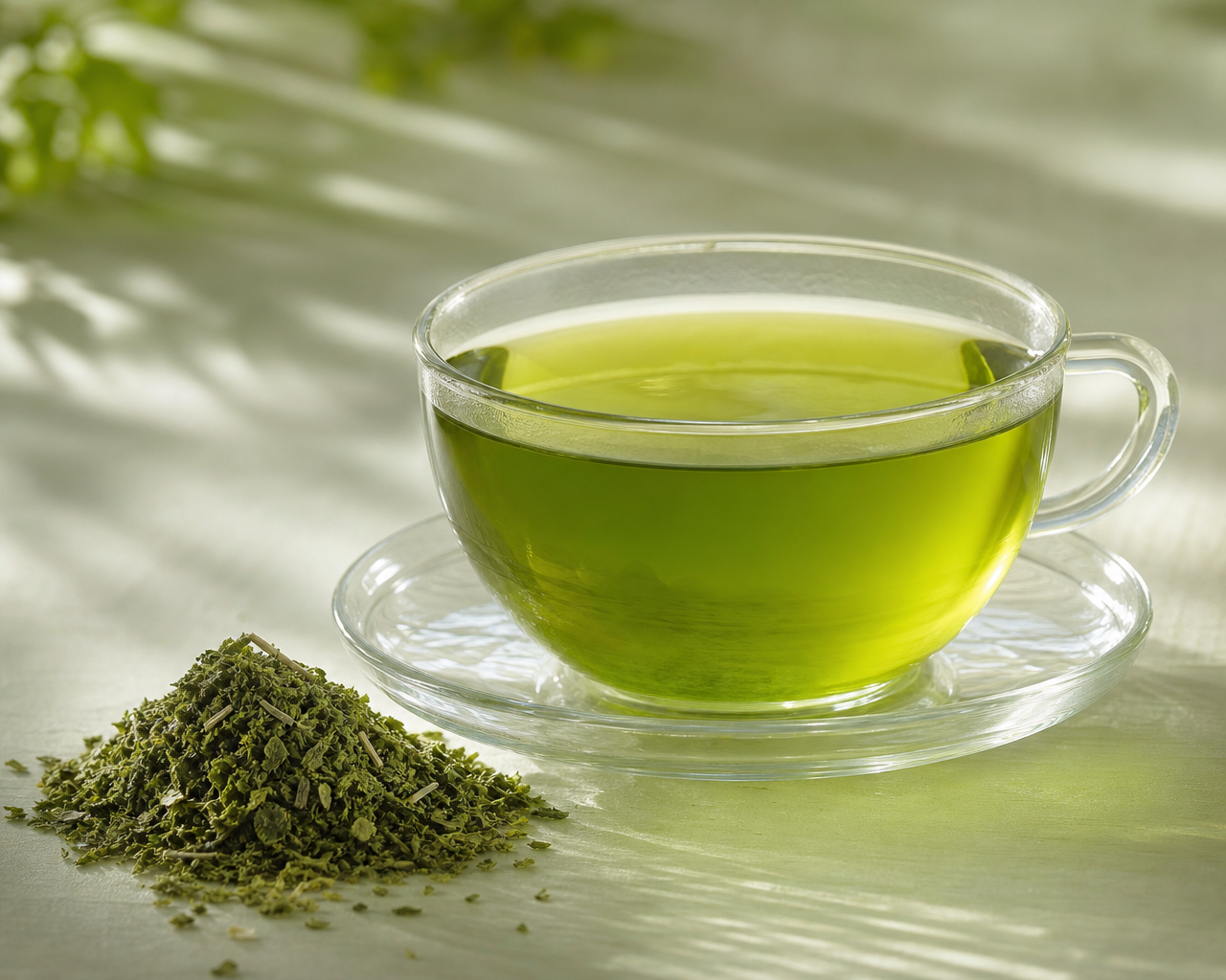 Spirulina — připravený nálev