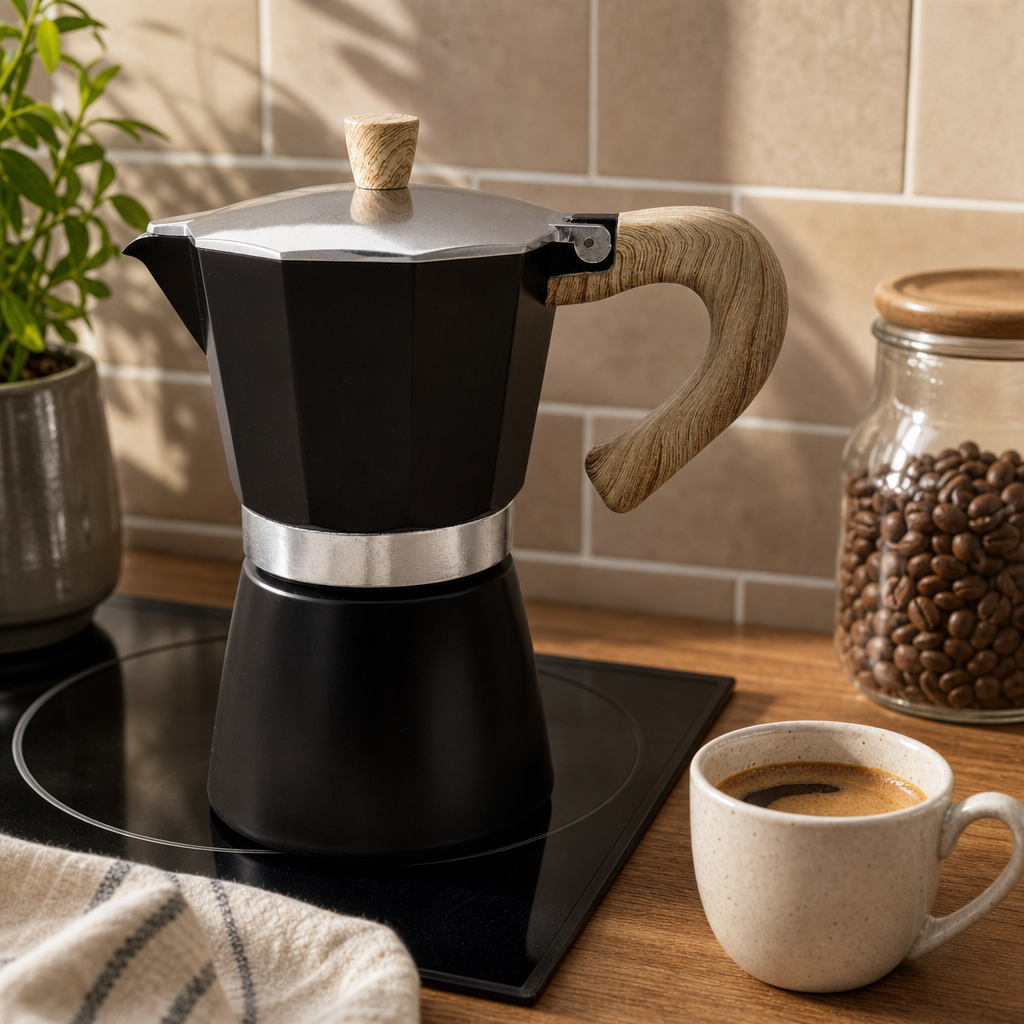 Moka konvice Gnali & Zani Venezia černá – 6 šálků (400 ml)