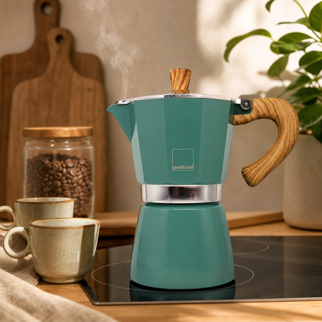 Moka konvice Venezia kouřově zelená – 6 šálků (400 ml)