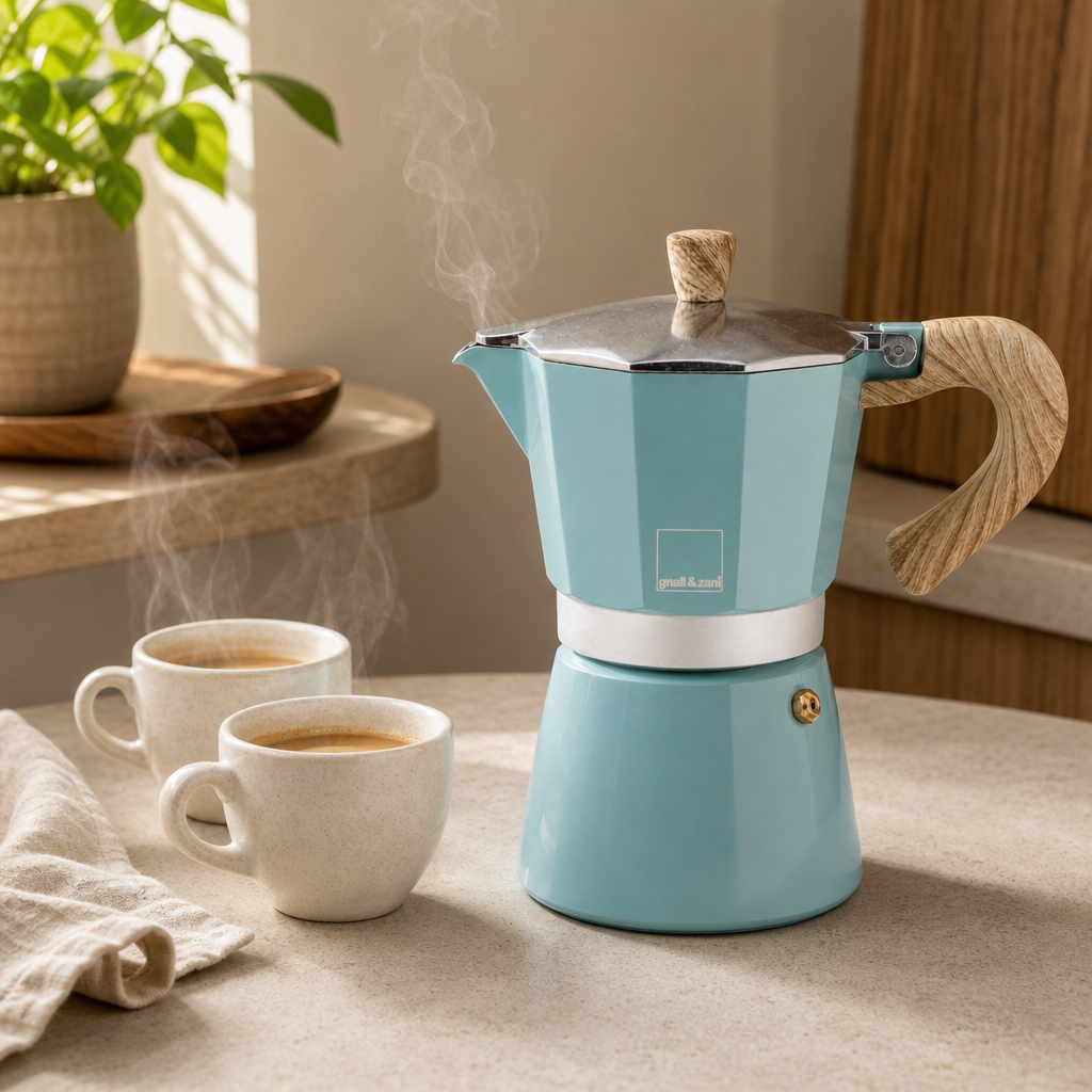 Moka konvice Venezia světle modrá – 6 šálků (400 ml)