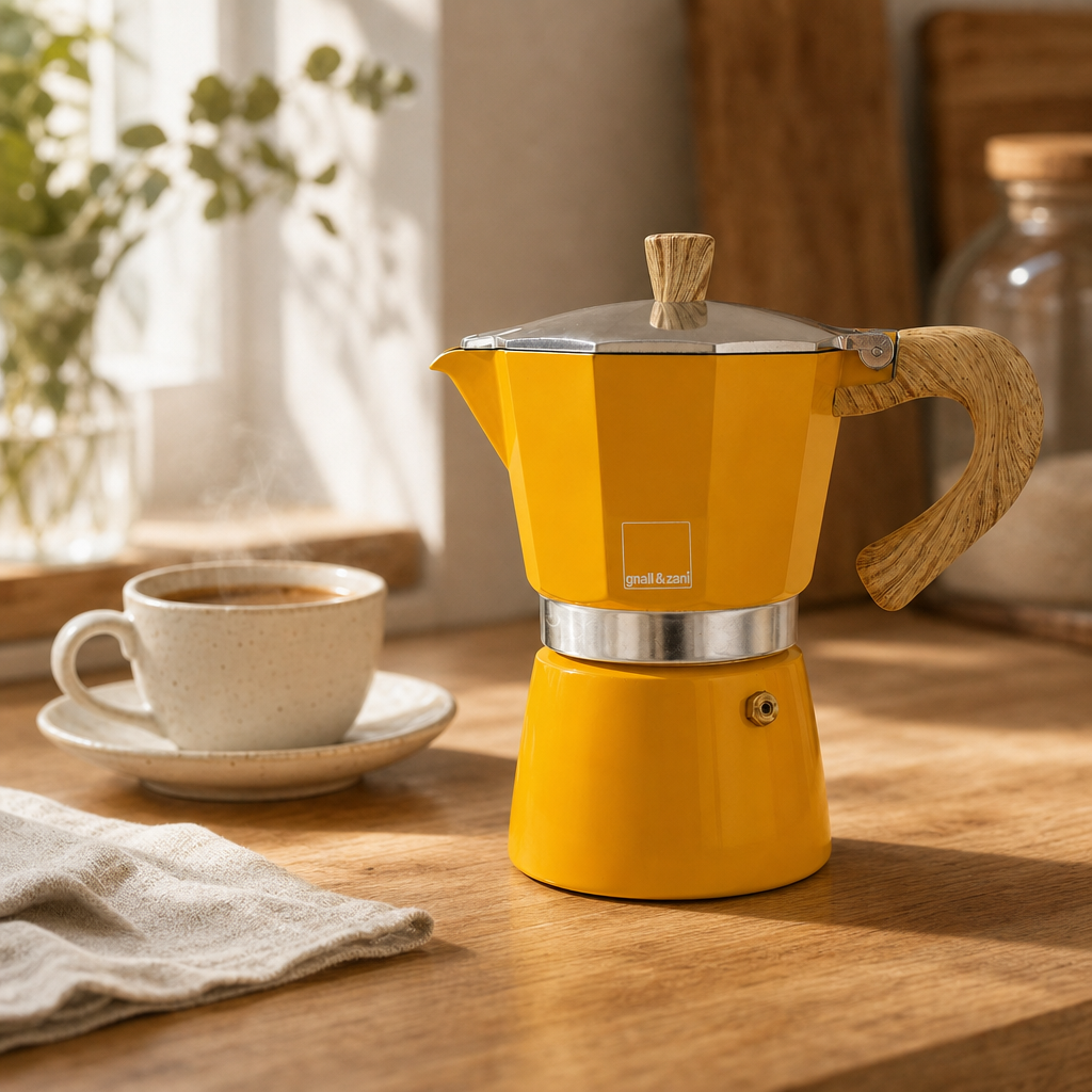 Moka konvice Venezia žlutá – 6 šálků (400 ml)