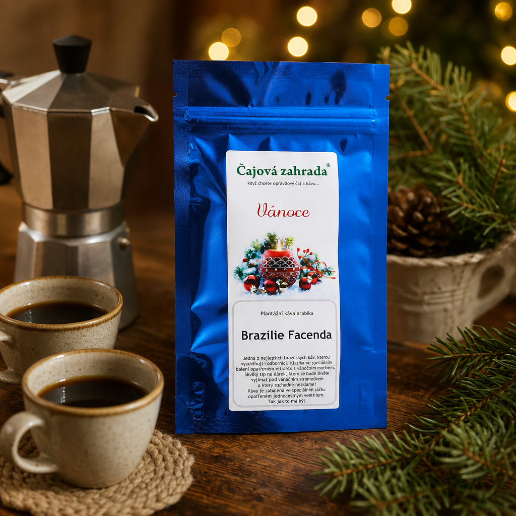Vánoční káva Brazílie Facenda – mletá 100% Arabica 100 g ℮