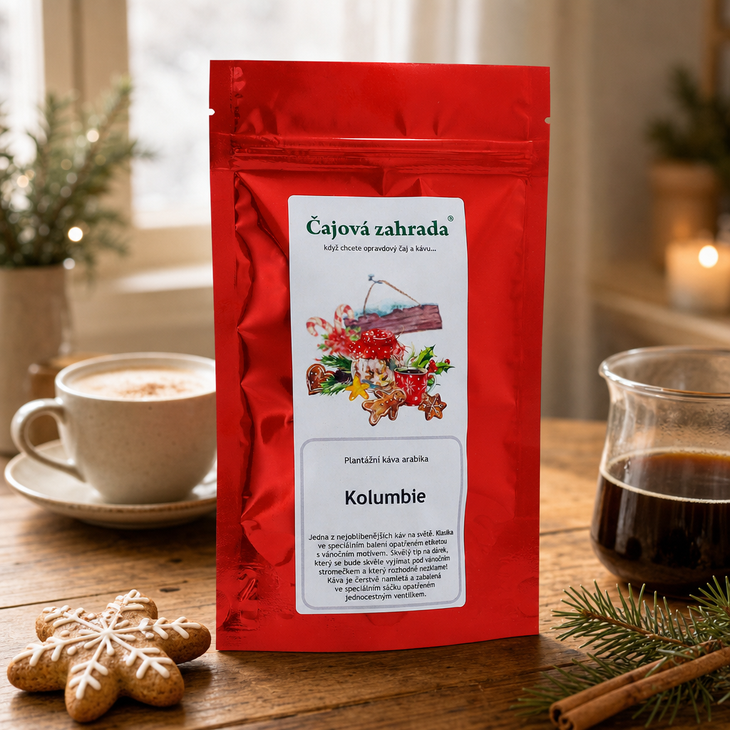 Vánoční káva Kolumbie – 100% Arabica, zrnková