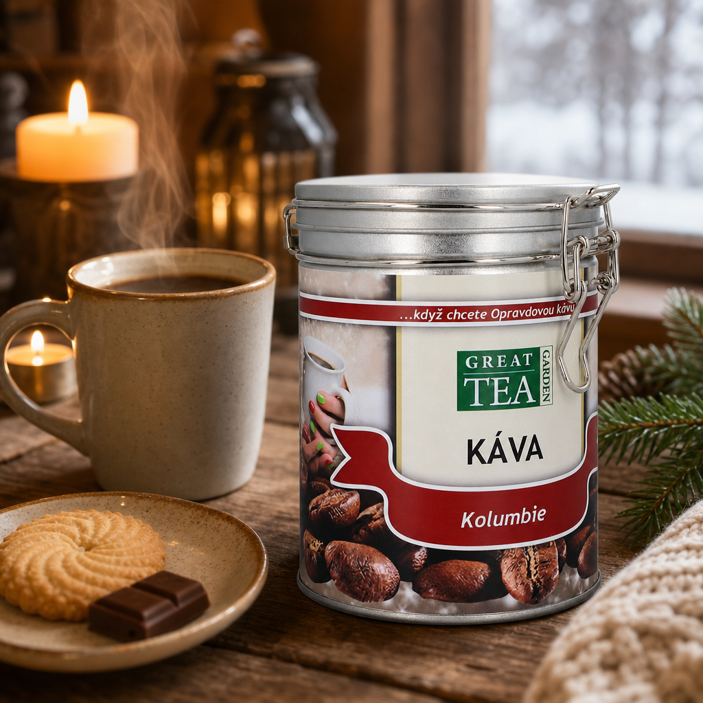 Vánoční káva Kolumbie v dóze – mletá 200 g ℮