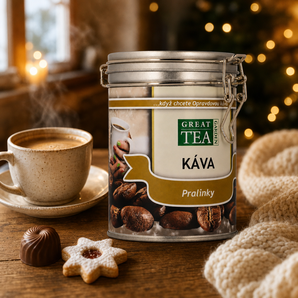 Vánoční káva Pralinky v dóze – mletá 200 g ℮