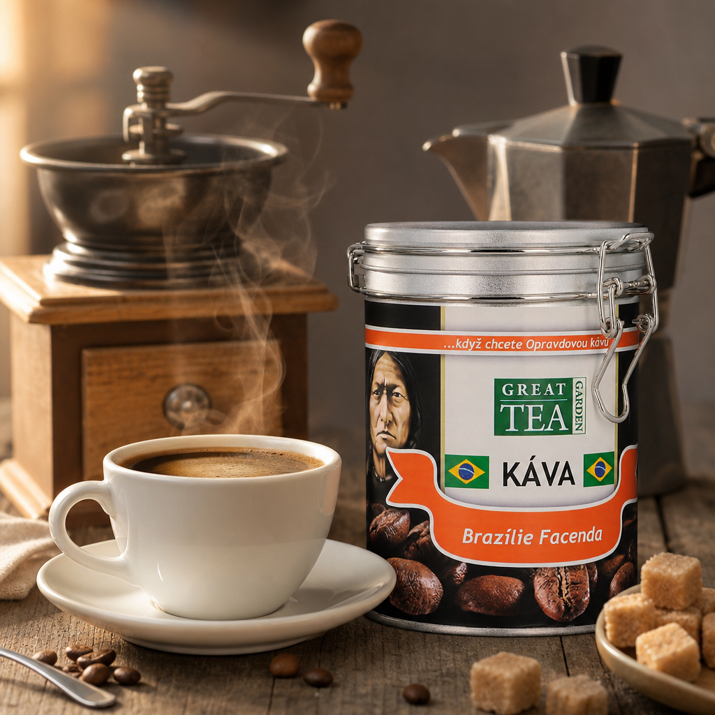 Zrnková káva Brazílie Facenda Lagoa v dóze 200 g ℮