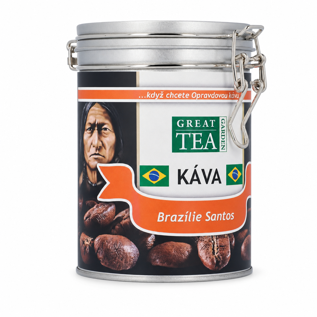 Zrnková káva Brazílie Santos v dóze