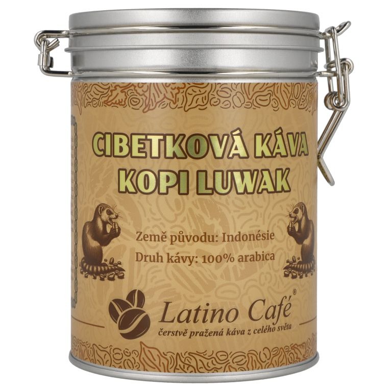 Zrnková káva Kopi Luwak v luxusní dóze 200 g ℮