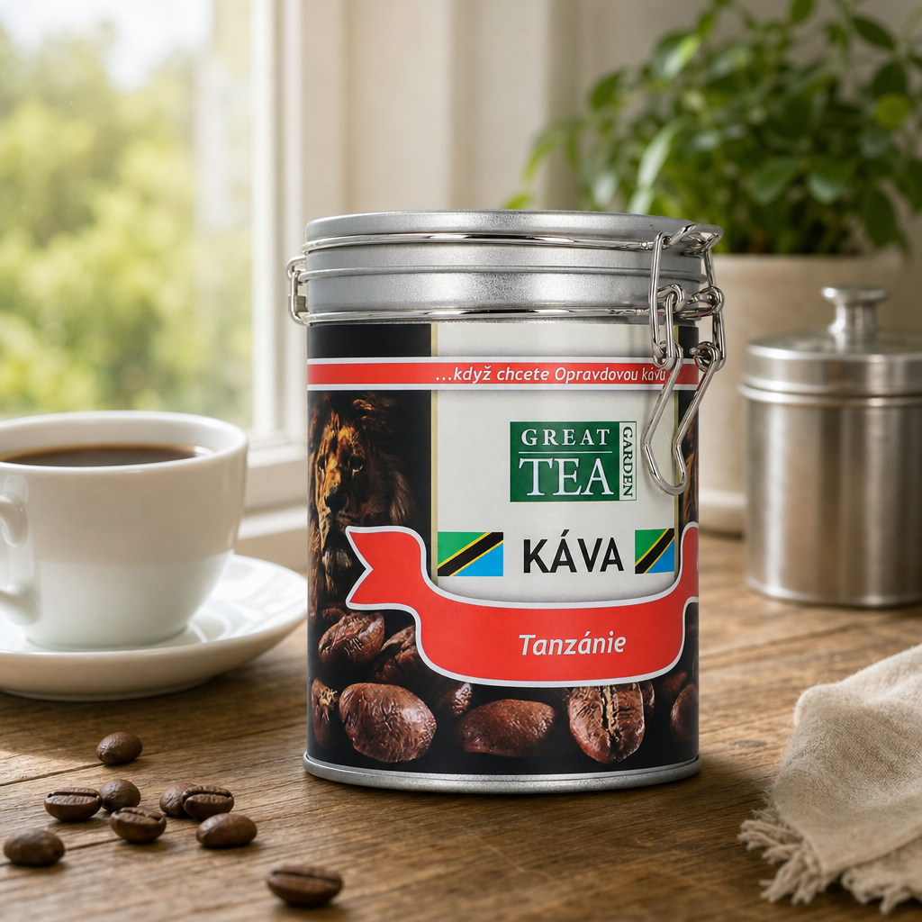 Zrnková káva Tanzánie v dóze 200 g ℮