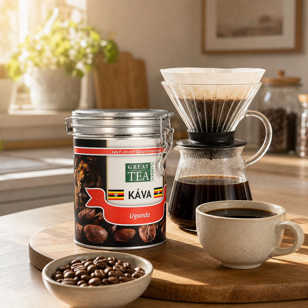 Zrnková káva Uganda v dóze 200 g ℮