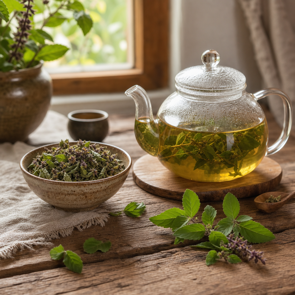 Bazalka posvátná (Tulsi) – bylinný čaj BIO 40 g ℮