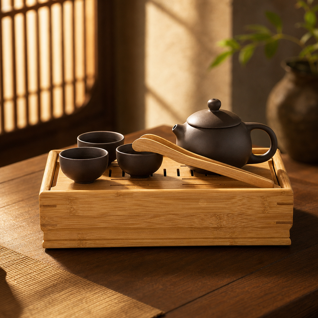 Čajová hliněná souprava Zhong (gongfu set, zisha)