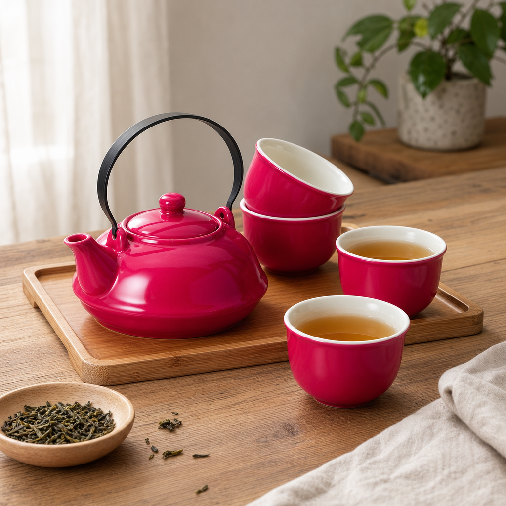 Čajová porcelánová souprava Thea 0,5 l se sítkem