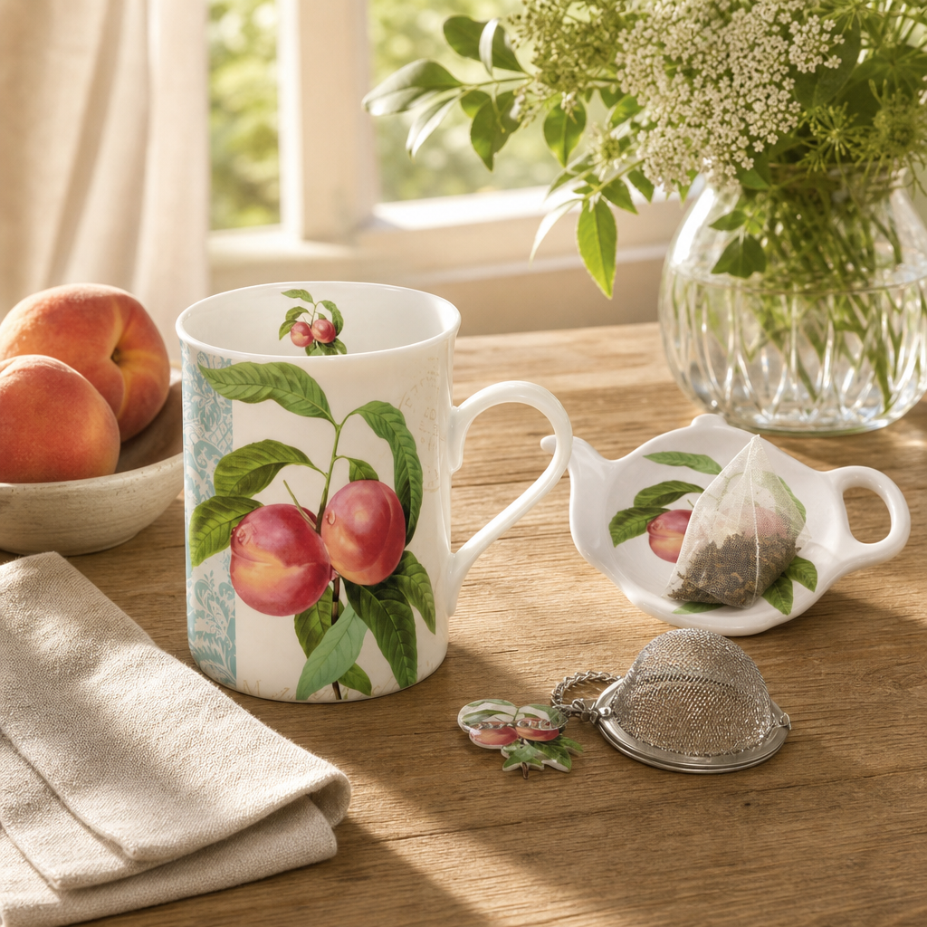 Čajová souprava pro jednoho Beaux Fruits Peaches