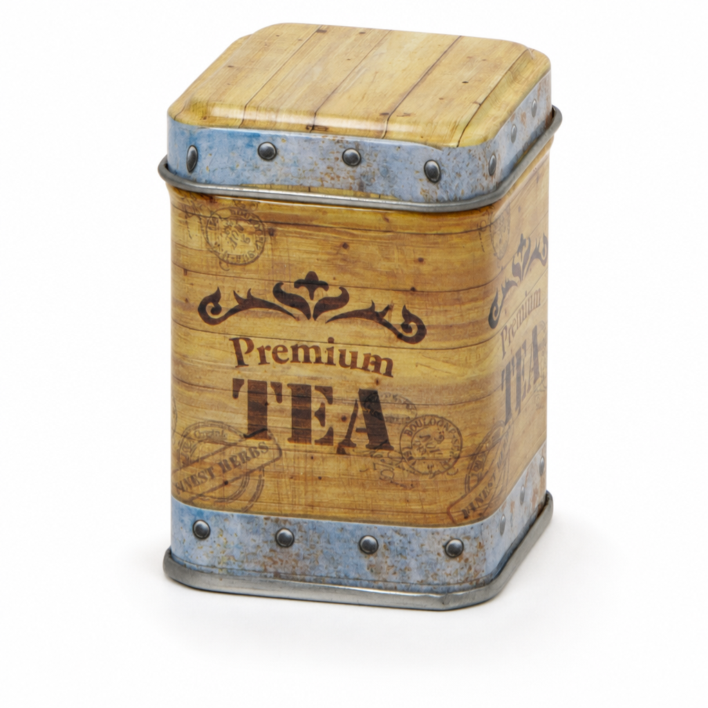 Dóza Premium TEA 50 g – hranatá čajová dóza