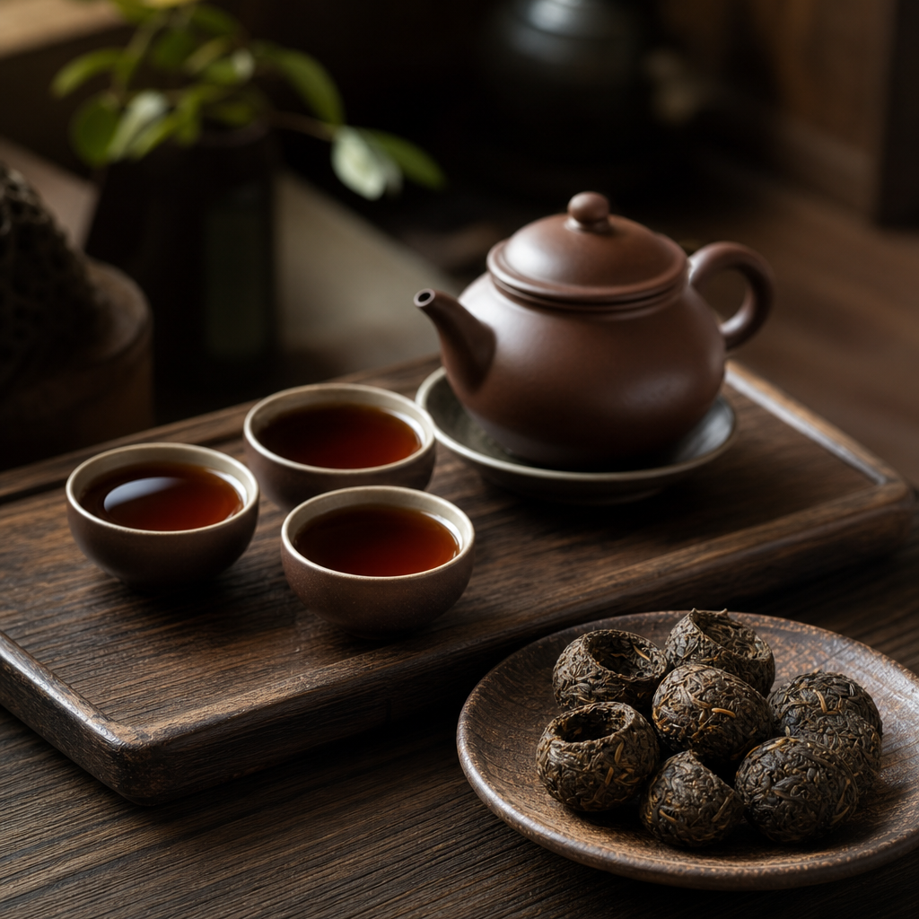 China Puerh Mini Tuocha – černý čaj v mini hnízdech