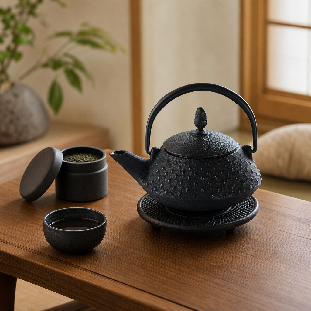 Japonská litinová konvice Ósaka 200 ml s podložkou