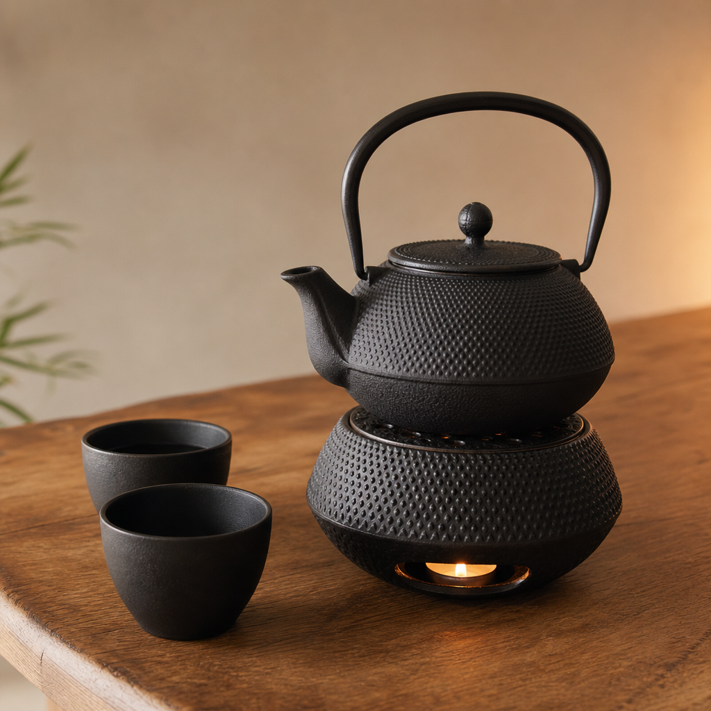 Japonský litinový ohříváček Kjúšú pod konvici 10 cm