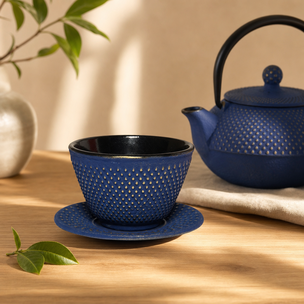 Litinový šálek Fudži Lux - modrý