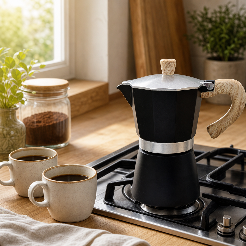 Moka konvice Venezia černá – 6 šálků (400 ml)