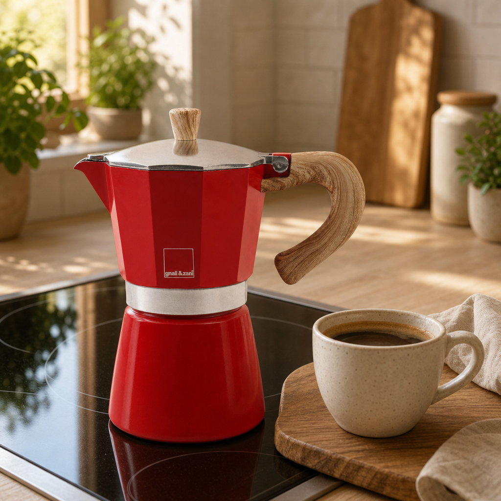 Moka konvice Venezia červená 6 šálků (400 ml)