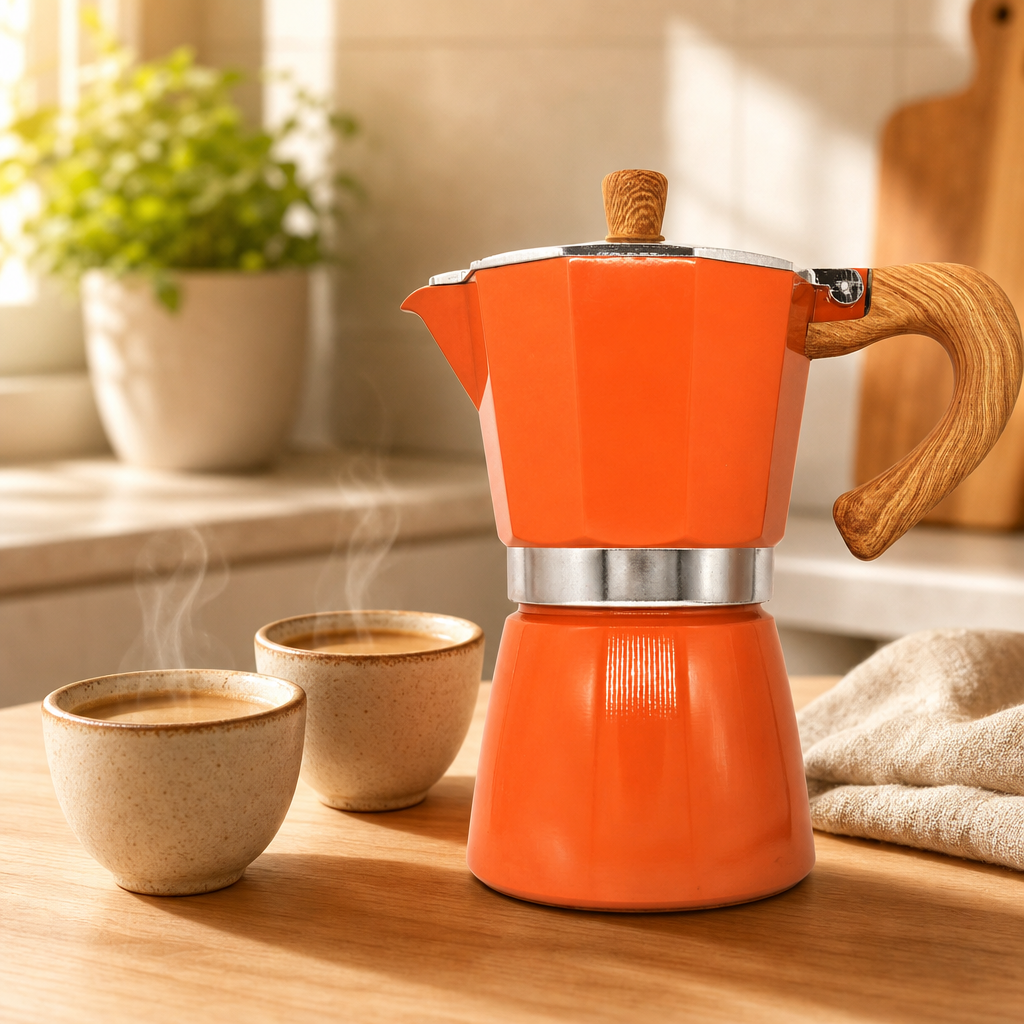 Moka konvice Venezia oranžová 6 (400 ml)