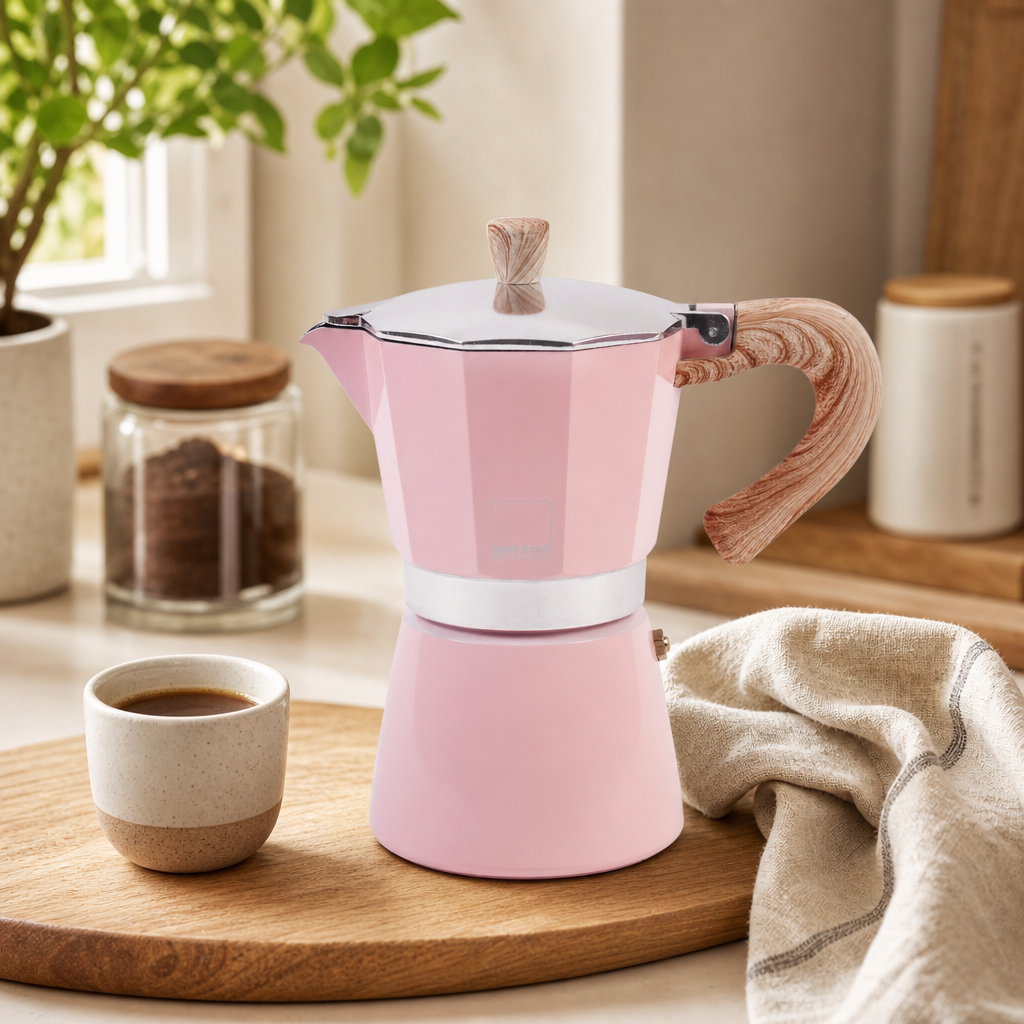 Moka konvice Venezia růžová 6 šálků (400 ml)