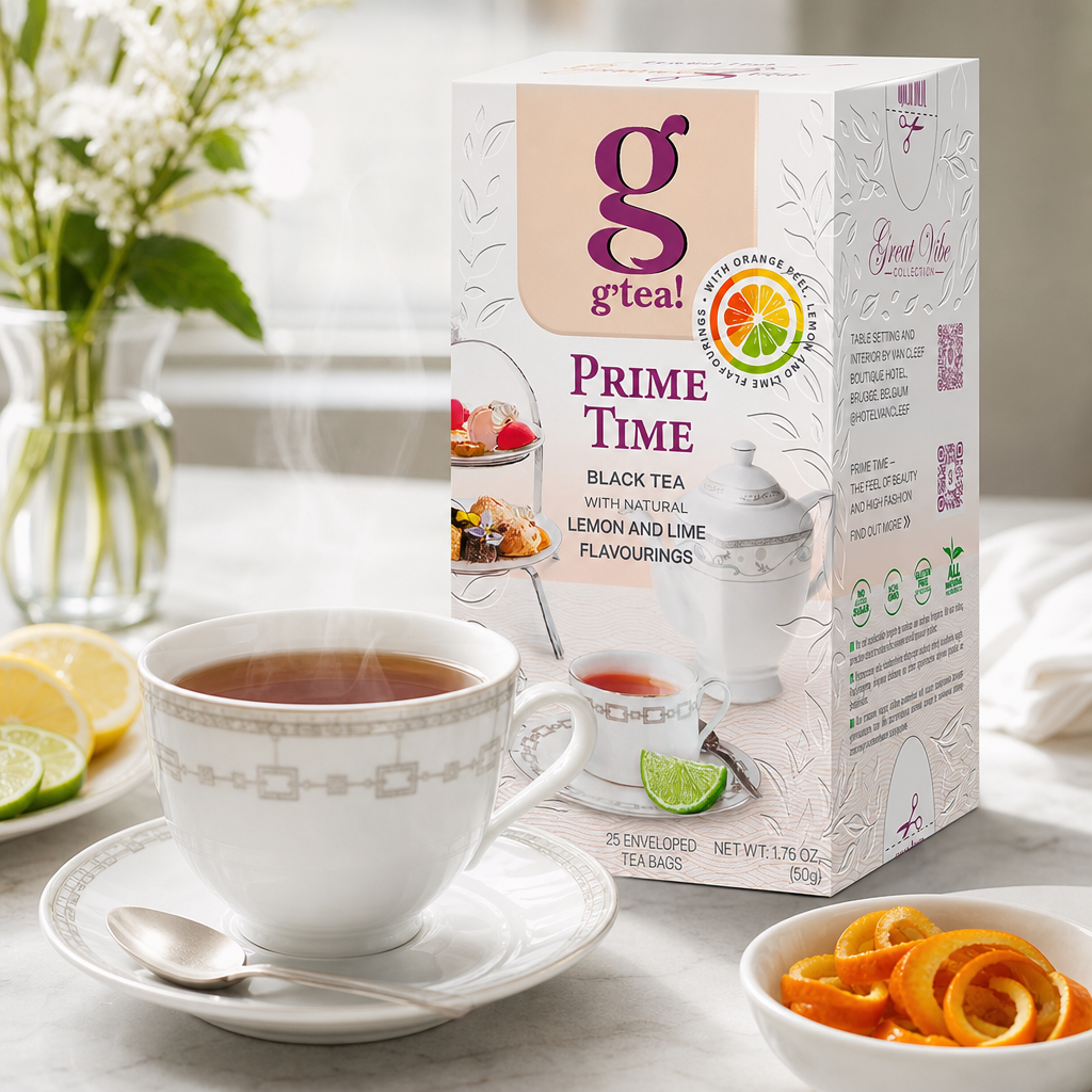Prime Time – citrusový černý čaj, 25 sáčků (50 g ℮)