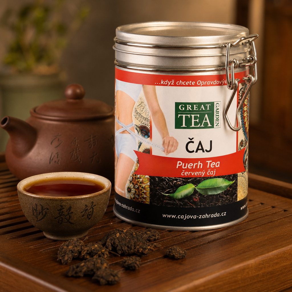 Puerh Tea v dóze – černý čaj z Yunnanu 170 g ℮