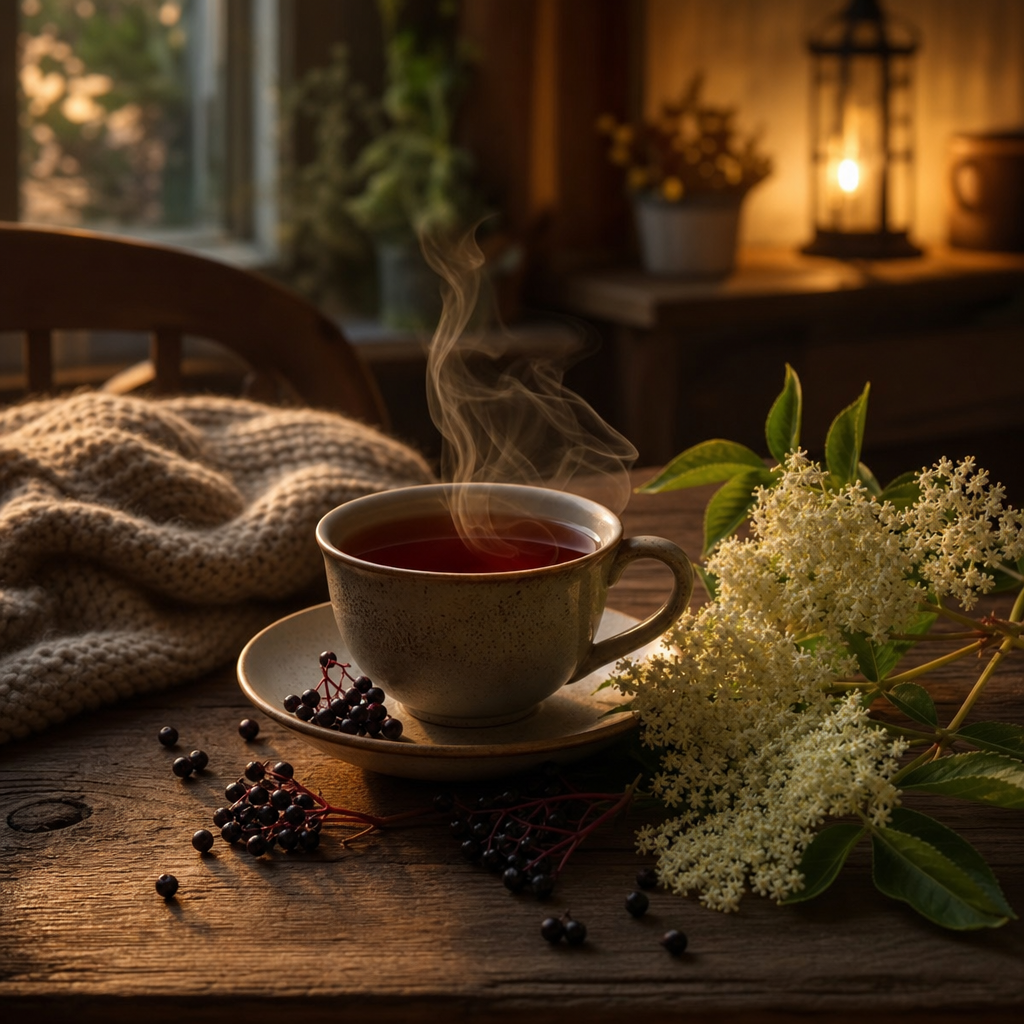 Rooibos Bezinkový grog – sypaný bylinný čaj