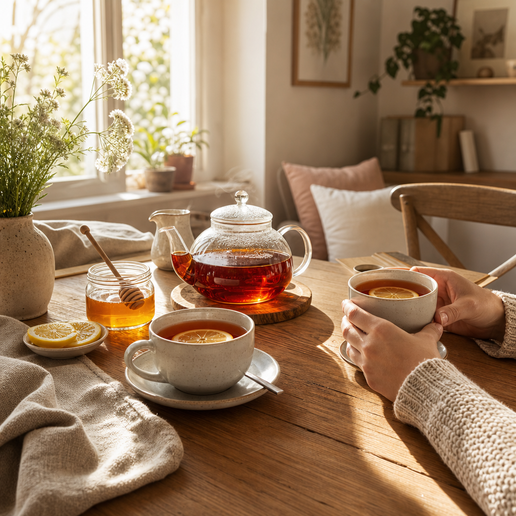 Rooibos Citron & Med – sypaný čaj bez kofeinu