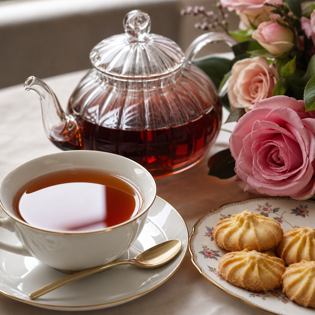 Rose Tea – černý ochucený čaj s růžovými plátky