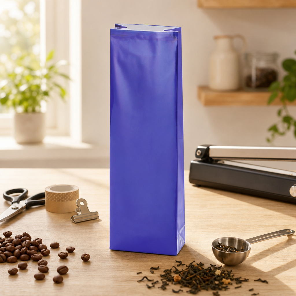Sáček modrý 50–100 g, třívrstvý bez hliníku