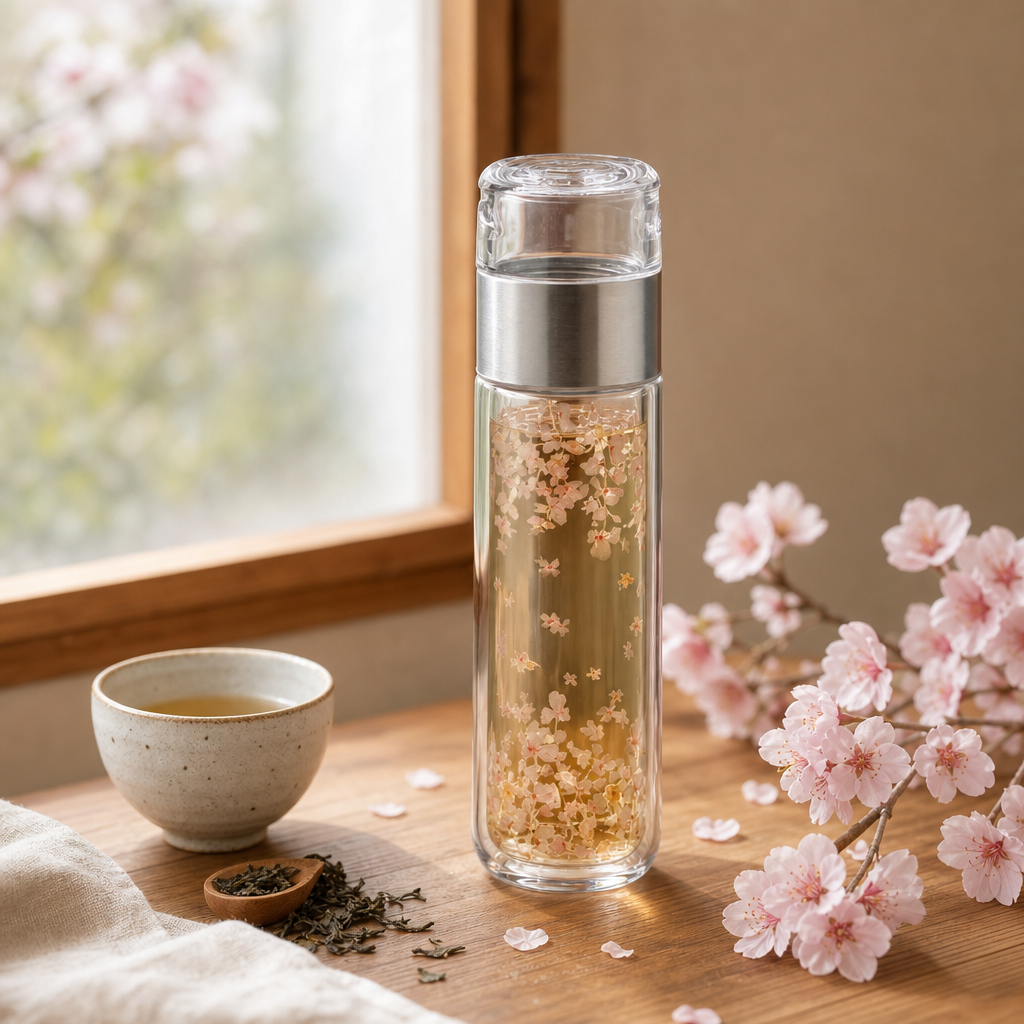 Skleněný termohrnek Sakura 200 ml