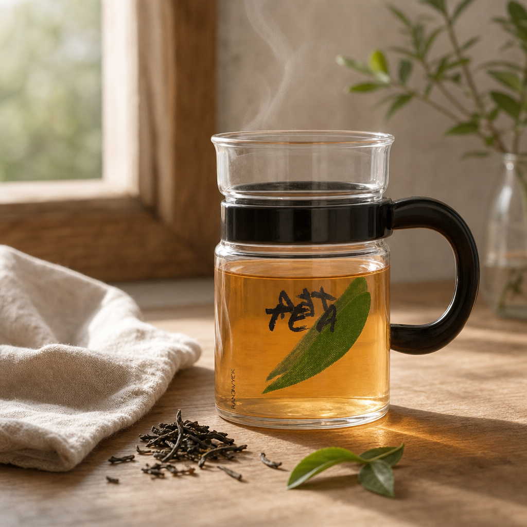 Sklenička Tea zelený lístek 300 ml