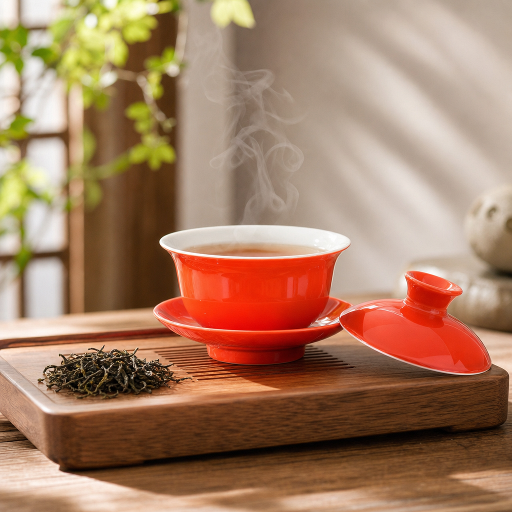 Souprava Gaiwan (Zhong) Hao oranžová 100 ml