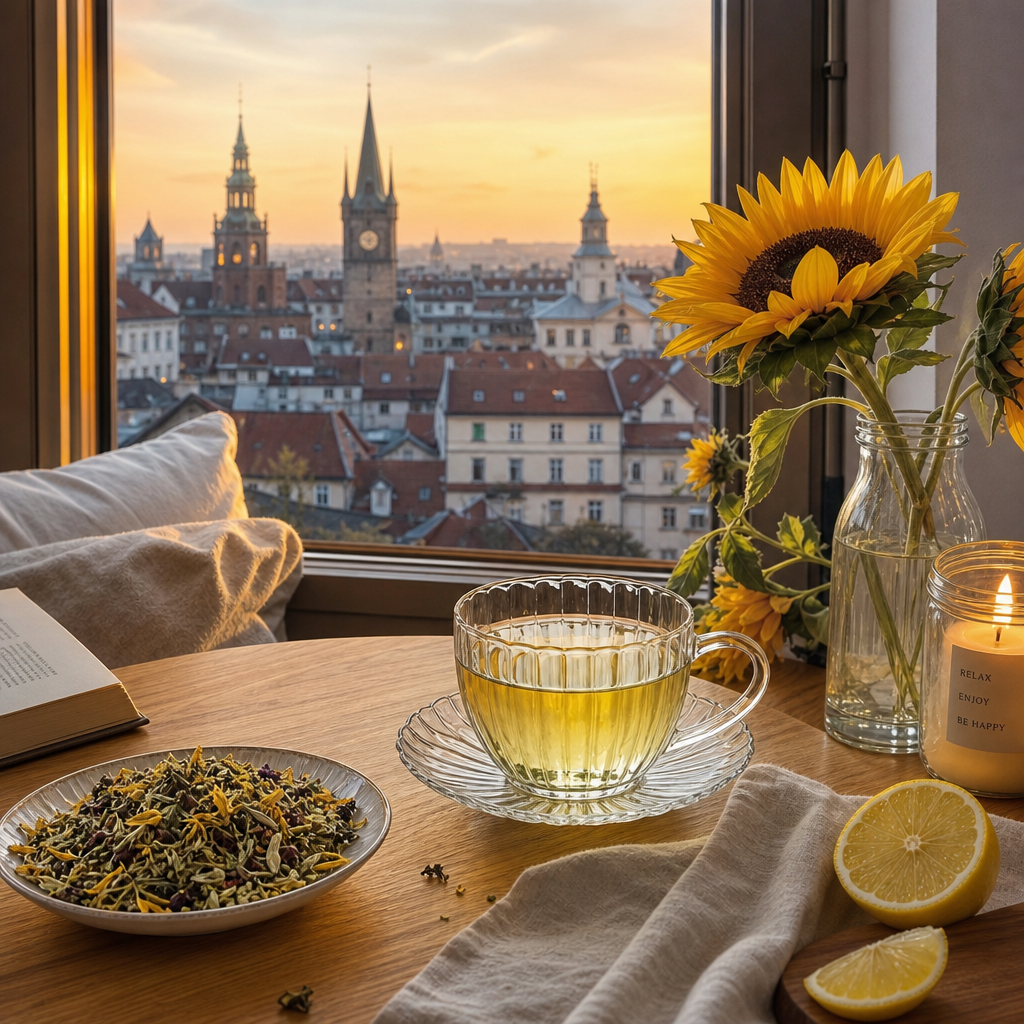 Vzpomínky na Prahu – zelený čaj s ženšenem a citrusy