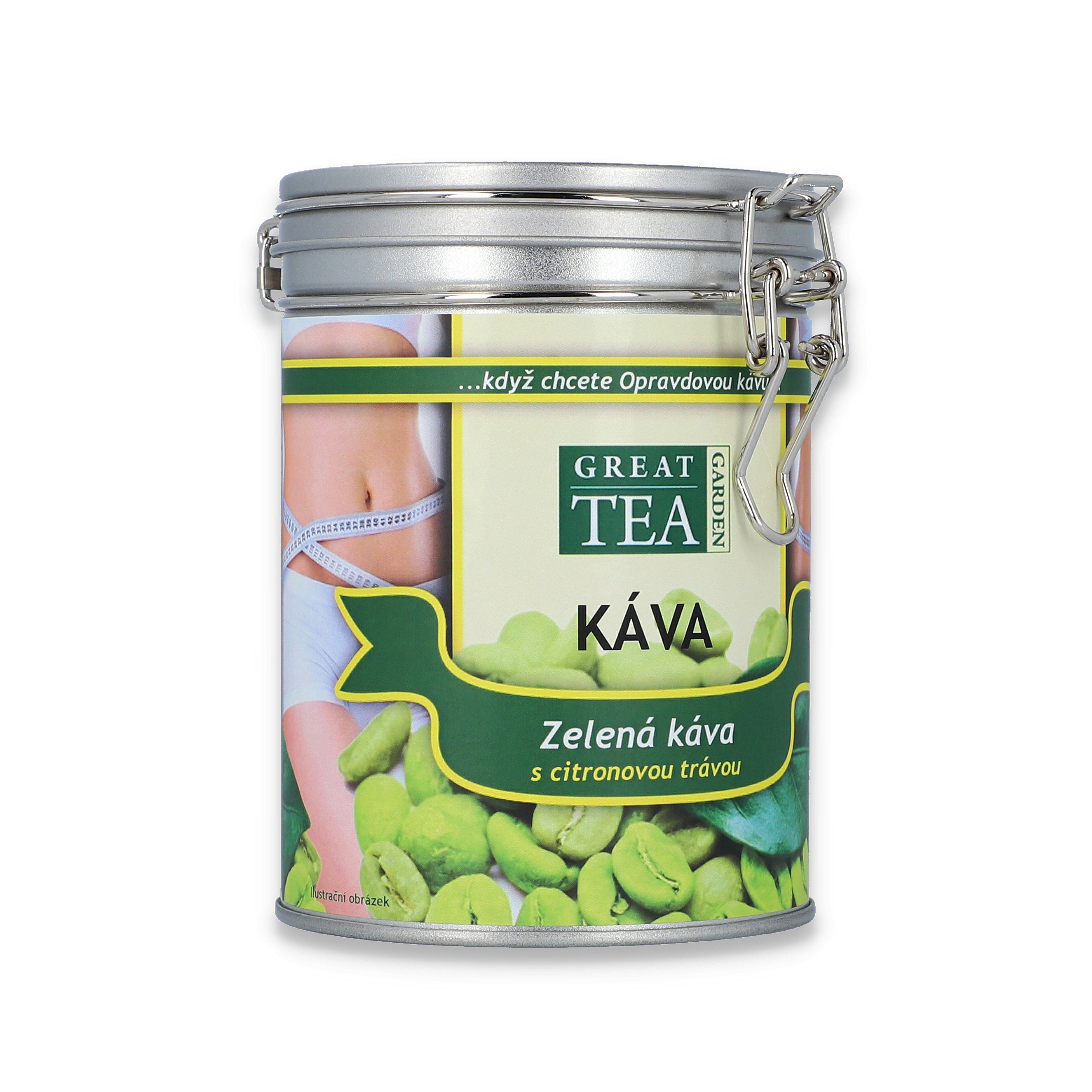 Zelená káva s citronovou trávou v dóze (300 g ℮)