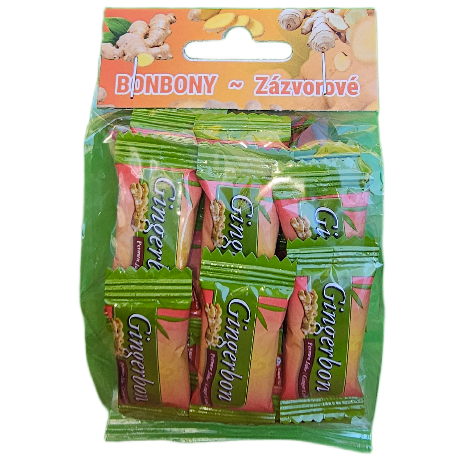 Zázvorové bonbony z Indonésie, jednotlivě balené (100 g ℮)
