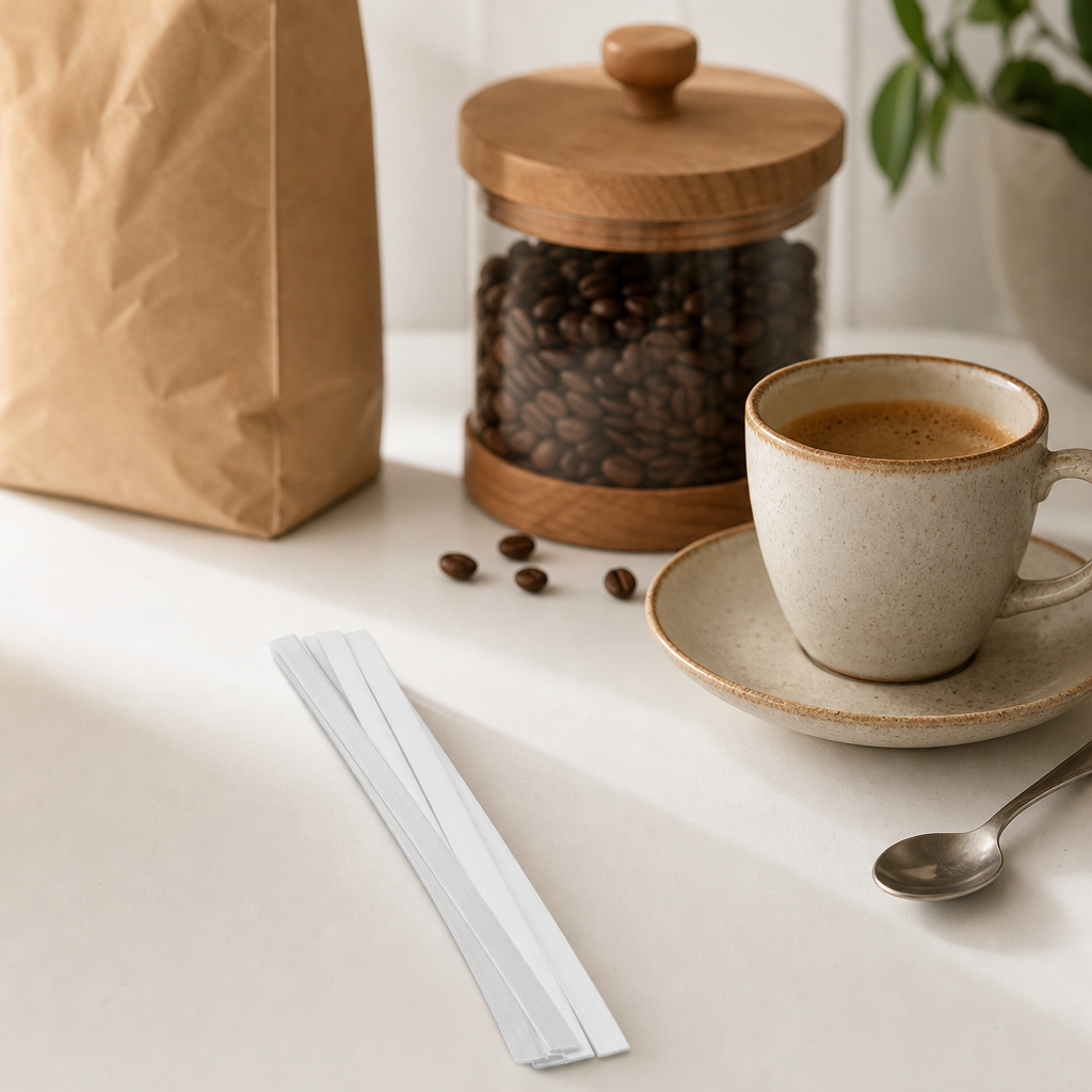 Uzavírací sponky bílé – 15 cm (1000 ks)