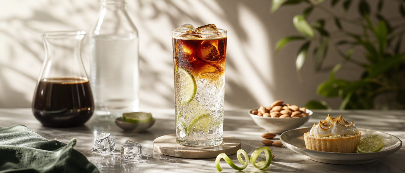 Coffee tonic z Jamaica Blue Mountain s limetou