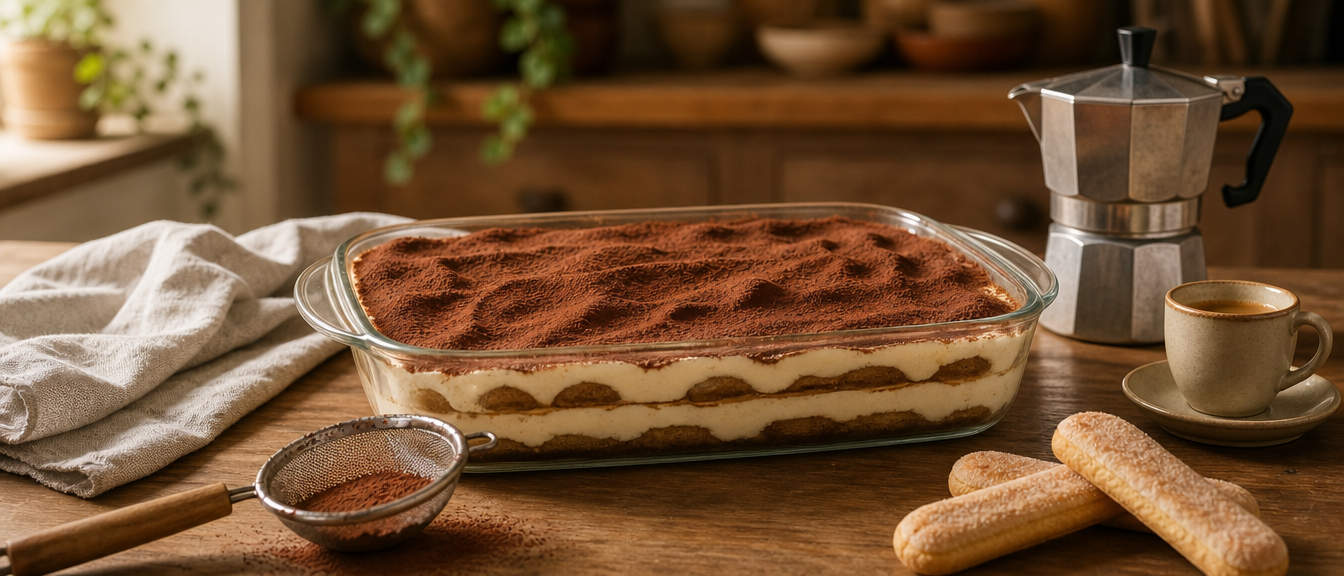 Domácí tiramisu s kávou: jednoduchý návod krok za krokem