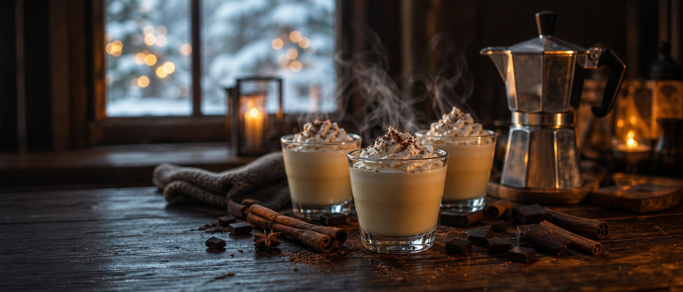 Bombardino doma: hřejivý zimní drink s kávou a šlehačkou