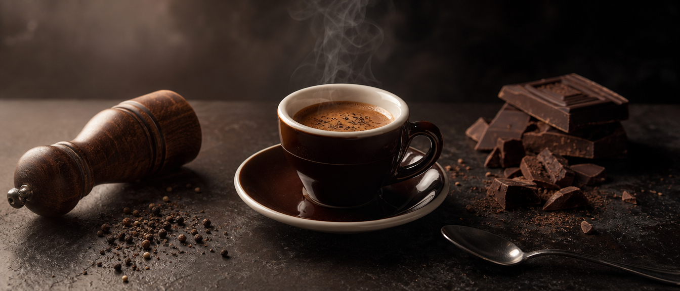 Pepresso: espresso s pepřem a hořkou čokoládou