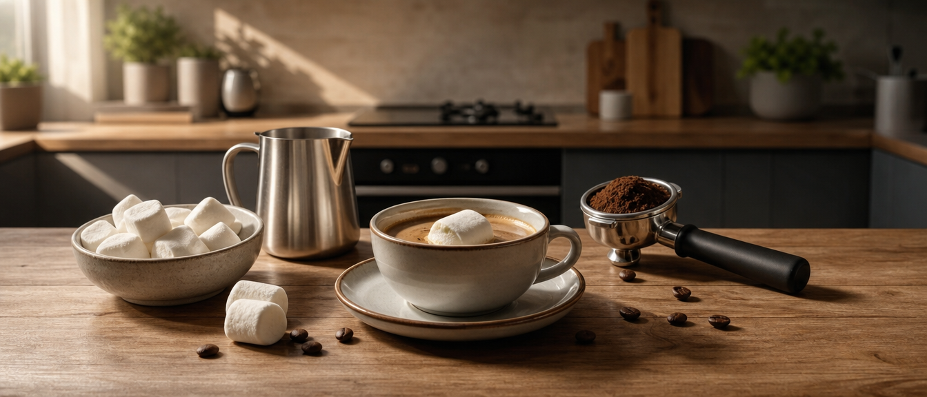 Gommosa: espresso s marshmallow krok za krokem